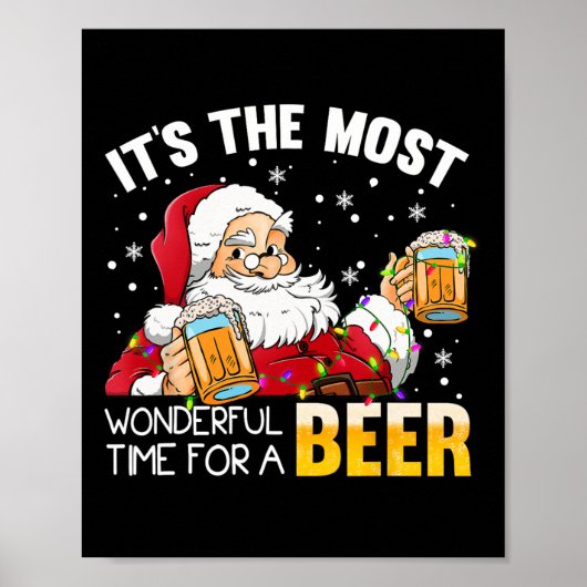Poster Its The Most Wonderful Time For A Beer Christmas S (Devant)