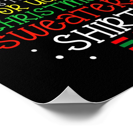 Poster It's Too Hot For Ugly Christmas Funny Xmas Men Wom (Coin)