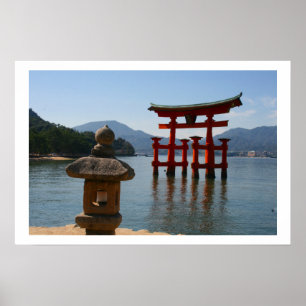 Poster itsukushima torii japon