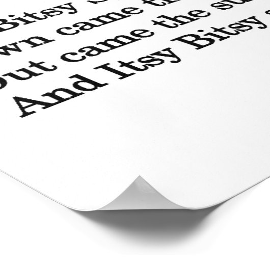 Poster Itsy Bitsy Spider (Coin)