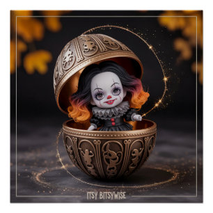 Poster Itsy Bitsywise Envoûtant Gothique Effrayant Mignon