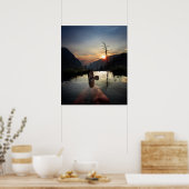 Poster Iva Bell Hot Springs Coucher de soleil Ansel Adams (Cuisine)