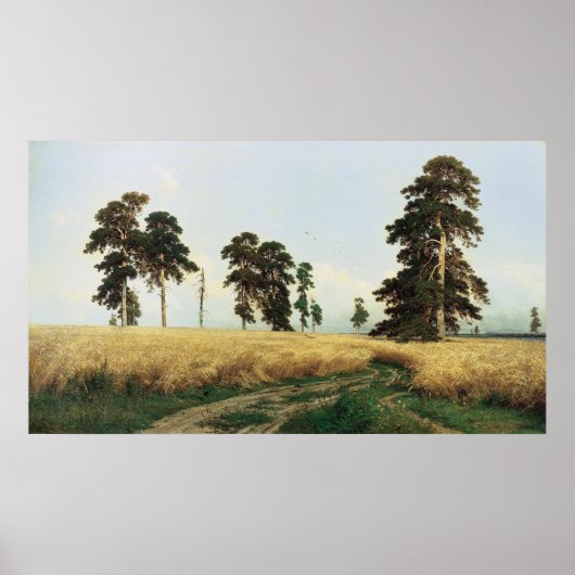 Poster Ivan Ivanovich Chichkine (1832 - 1898) Rye (Devant)