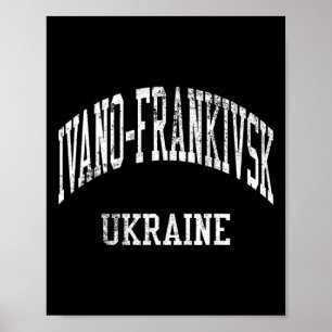 Poster Ivano-Frankivsk Ukraine Rétro Années 70 Sports uni