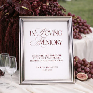 Poster Ivoire et Bourgogne Mariage En Souvenir Affectueux