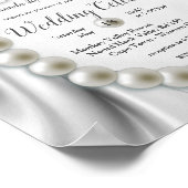 Poster Ivoire, Vert, Bleu, Or Soie & Perle, Mariage (Coin)