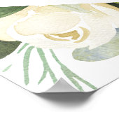 Poster Ivory Bloom | Aquarelle Floral Mariage Bienvenue (Coin)