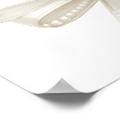 Poster Ivory bow pearls First Holy Communion welcome (Coin)