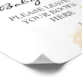 Poster Ivory Peony Neutral Books for Baby Sign (Coin)