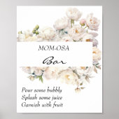 Poster Ivory Peony Neutral Mom-osa Bar Sign (Devant)