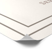 Poster Ivory taupe monogrammed elegant wedding welcome (Coin)