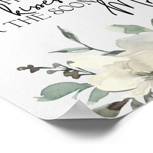 Poster Ivory White Roses Devine Combien De Baisers Jeu (Coin)