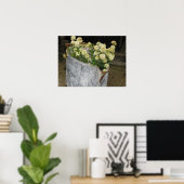 Poster Ivory Zinnias (Bureau à domicile)