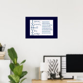 Poster IXOYE Acrostique (bleu) (Bureau à domicile)