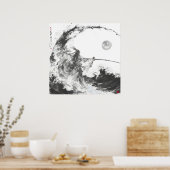 Poster Izanami et Izanagi Black and White Spears (Cuisine)