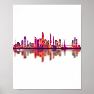 Poster Izmir Turquie Skyline