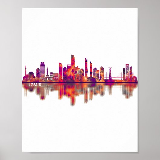 Poster Izmir Turquie Skyline (Devant)