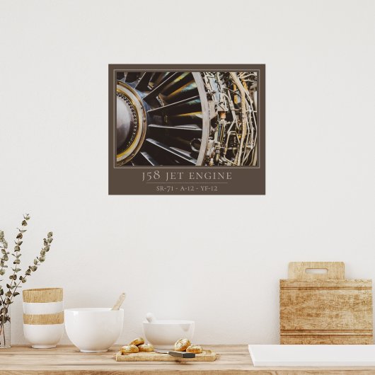 Poster J58 Jet Engine - SR-71 Blackbird, A-12, YF-12 (Cuisine)