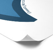 Poster J - La colombe de la Silhouette Bleue (Coin)