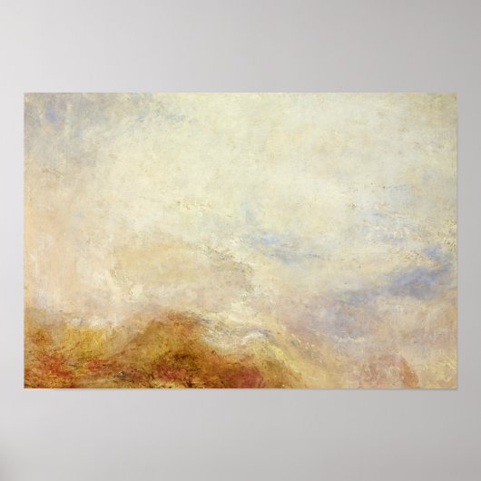 Poster J. M. W. Turner - Une scène de montagne, Val d'Aos (Devant)