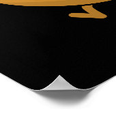 Poster J Marcher amusant Alphabet Pun sombre BG (Coin)