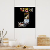 Poster J Monogram Créez votre propre collection de photos (Cuisine)