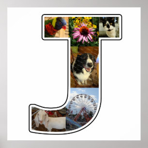 Poster J Monogram Créez votre propre collection photo per
