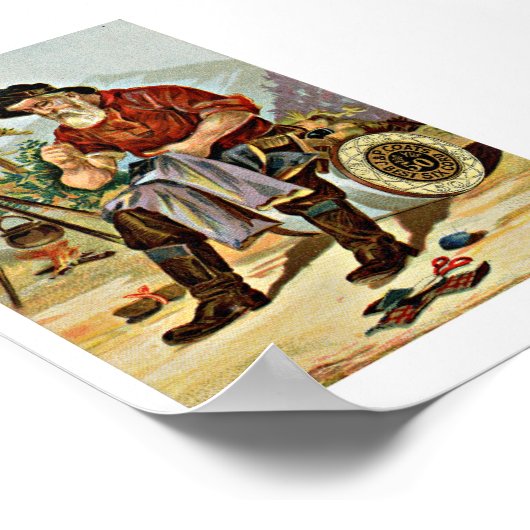 Poster J & P Thread Antique Ad (Coin)