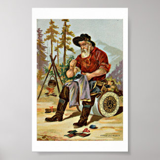 Poster J & P Thread Antique Ad