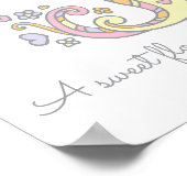 Poster J pour Jasmine nom d'art doodé initial signifiant (Coin)