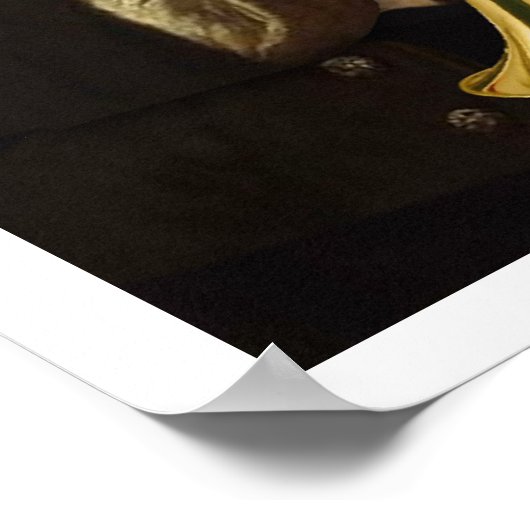 Poster J.S. Bach avec trompette (Coin)