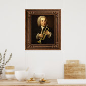 Poster J.S. Bach avec trompette (Cuisine)