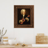 Poster J.S. Bach sur Uke (Cuisine)