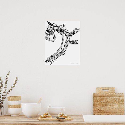 Poster J.S.Bach's Cello Suite (Cuisine)