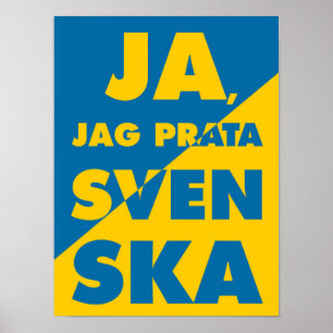 Poster Ja, Jag Prata Svenska, Oui je parle suédois