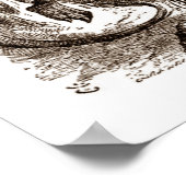 Poster Jabberwocky Poem par Lewis Carroll (Coin)