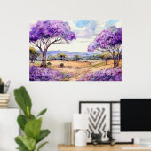 Poster Jacaranda de Maui dans les terres (Bureau à domicile)