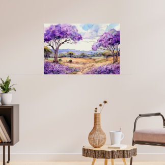 Poster Jacaranda de Maui dans les terres