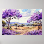 Poster Jacaranda de Maui dans les terres (Devant)