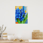 Poster Jacinthe vibrante dans un style abstrait moderne (Cuisine)