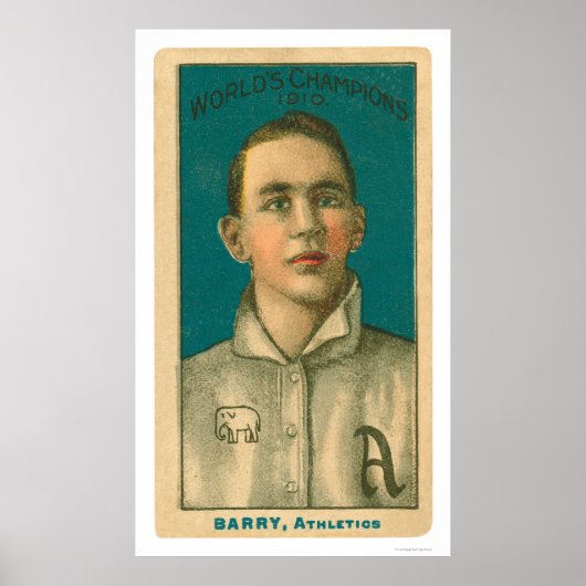 Poster Jack Barry Baseball 1910 (Devant)