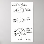 Poster Jack Be Nimble, Version Pug (Devant)