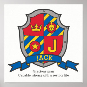 Poster Jack boys J nom et signification de l'affiche en c