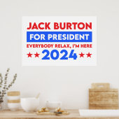 Poster Jack Burton Pour Président 2024 (Cuisine)