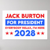 Poster Jack Burton Pour Président 2028 (Devant)