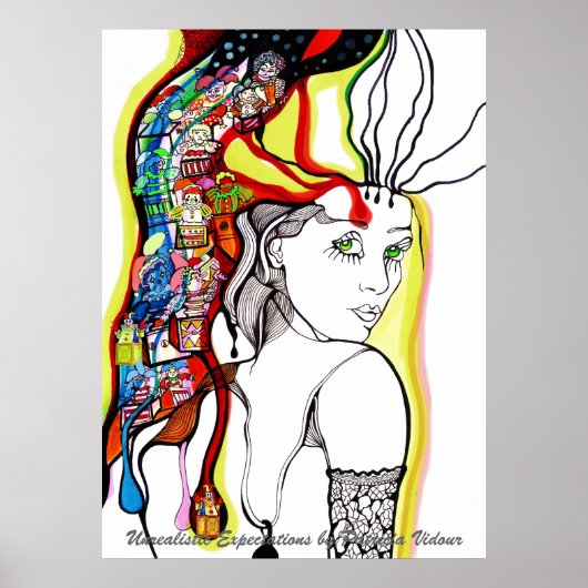 Poster Jack dans la boîte Portrait de fille (Devant)