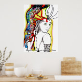 Poster Jack dans la boîte Portrait de fille (Cuisine)