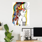 Poster Jack dans la boîte Portrait de fille (Bureau à domicile)