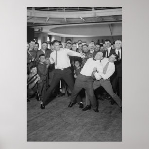 Poster Jack Dempsey, Houdini et Benny Leonard