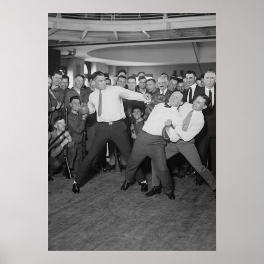 Poster Jack Dempsey, Houdini et Benny Leonard (Devant)